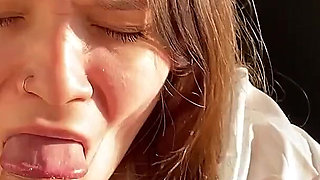 Stepdaughter Prevents Stepfather Play a Computer Game. but She Sucks Dick Well with a Swallow Part 2