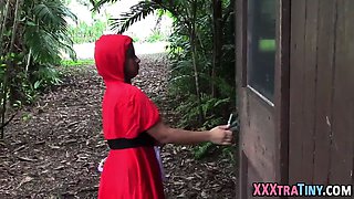 Petite teen gives dick sucking