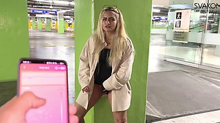 Public Anal & Let Them Control My Svakom Jordan Toy - Squirt in Parking Lot