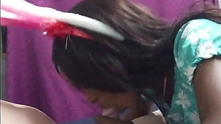 A Naughty Princess Gives Step Daddy Nice Blowjobs Before School