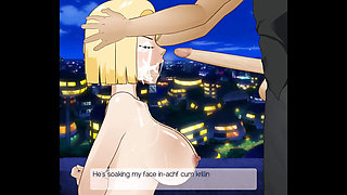 Android 18 Throat Fucked Balls Deep by a Big Thick Cock with Her Face Soaked in Cum Right in Front of Her Husband