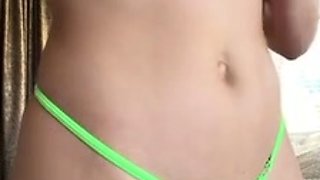 Christina Khalil Sexy Tiny Green Bikini Video Leaked
