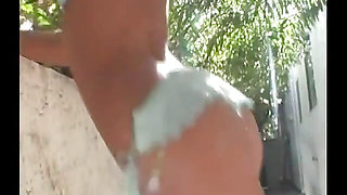 Mega Hot Dark Haired Babe Gets Sprayed with Jizz After Hard Sex