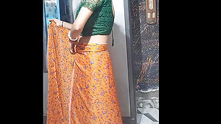 Tight Pussy Desi Bhabhi in Saree Fucked Hard by Devar in Hindi Audio