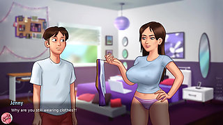 Sexy cheerleader stepsister lets me fuck her pussy and I get her pregnant (Summertime Saga #29) - Jazziuu