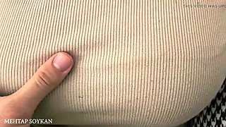 Turkish Amateur Homemade: MILF with Big Natural Tits Invited Home for Doggy Style Blowjob