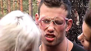 Outdoor BDSM Threesome