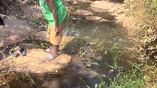 We nearly got caught by Fulanis in the riverside fucking