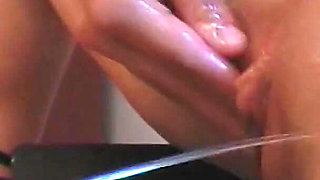 Cumshot on Tits for Young Blonde with Big Tits