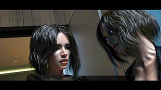Animated teen girl with shrinking tits gets into some wild action