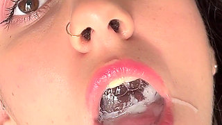 Cum in Mouth and Play with Sperm