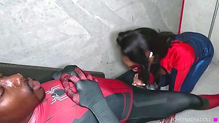 Spider Woman Gets Fuck Before Going To Save The Day