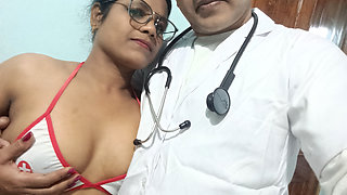 Hospital Nurse Nisha Hot Blowjob and Romantic Foreplay for Sex with Doctor