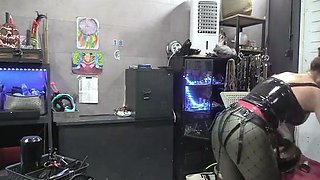 Mistress Tirza NL - Submissive slave training sucking dildo