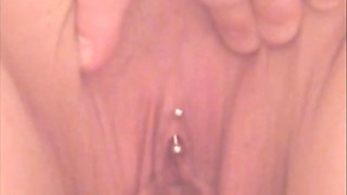 Upclose Pierced Pussy Peeing