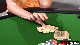 Poker night and fisting for arousing babe