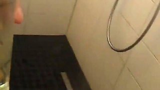 Another Bathroom Session with Cum and Piss Cock-tail