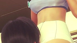 Gwen Redhead Teen Pussy Licking & Fingering - Intense Orgasm in 3D Hentai Animation