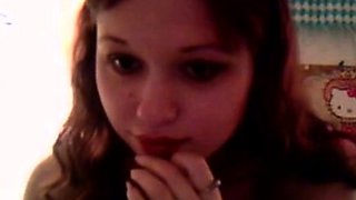 Pregnant Redhead Masturbates on Webcam
