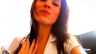 Smoking 18-Year-Old Amateur Strips on Webcam