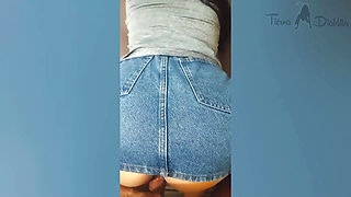 Unsatisfied Wife Turns Me on with Her Miniskirt to Empty My Balls Into It (short Version)