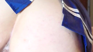 Inexperienced Virgin Rubs Her and Drives Herself to Squirting