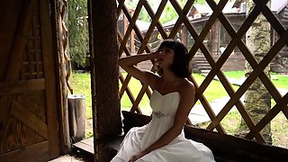 Bride gets pumped when the hubby is gone