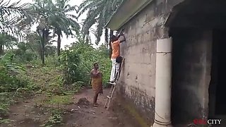 Electrician Fucks Horny BBW Outdoor - BBC Hardcore Sex