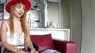 Fun latina teen with big ass on casting