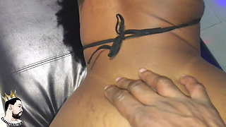 Sharing His Wife Kiara Hot Stuffing Her with Two Big Bbcs in Brazil Davi Very Hot