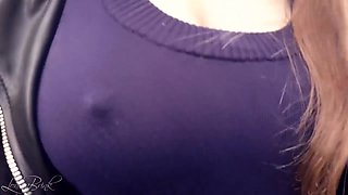 Boobwalk Hard Nipples Through Shirt