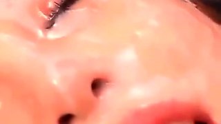 Ayumu Gets Bukkake Facial