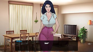 Animated girl in a cartoon sex fantasy with Indian vibes