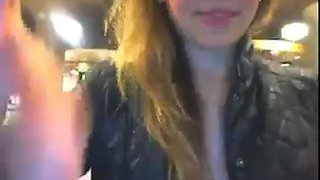 Flashing cafe: Big Tits, Amateur  Public Nudity Porn