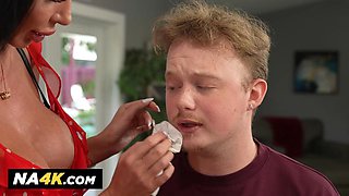 Big Tit MILF Nikita Reznikova gives son s friend breakfast before head ft. Jimmy Michaels: Porn