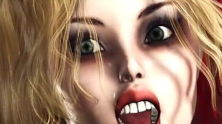 Hot sex in the sci-fi-lab. A sexy girl gets fucked by an android monster