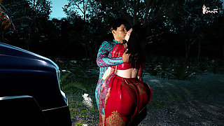 Desi Indian Savita Bhabhi's Outdoor Sex Adventure with Her College Friend
