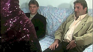 Hot Elegant Italian MILF Double Penetrated by 2 Men