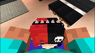 Gothic girl can't control herself and fucks me sensually  Minecraft Jenny Mod