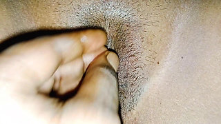 Bangladeshi Bangali Bhabi - Fingering My Super Close-up Pussy and Squirting Out Pussy Juice
