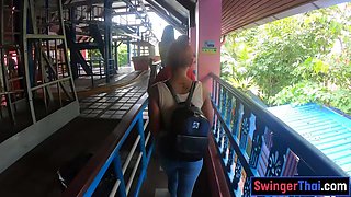 Theme park fun with steamy Thai girlfriend