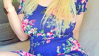 Amateur blond girl with big boobs getting fucked
