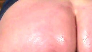 The slutty blonde owner gets fucked in the cellar by a cock eager for anal penetration