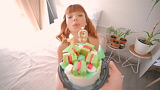 I Wished My Step Sister a Happy Birthday and Filled Her Pie with Cum
