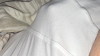 Step mom hand slip under panties and handjob step son dick