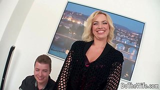 Cuck Sits Next to His PAWG Wife Georgina Grey as She Rides a Black Man