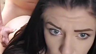 Brunette Gets Fucked In Car ( Jeep )