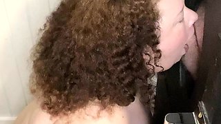 Busty glory hole blowjob slut fucking and eagerly sucking