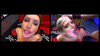 Jerk off and Suck Until the Bitte End - She Can't Get Enough - 20 Men Finish Her off