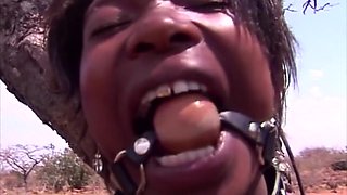 African ebony couple hardcore fucking in outback shack